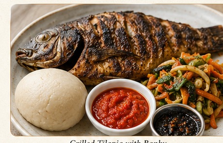Grilled Tilapia with Banku